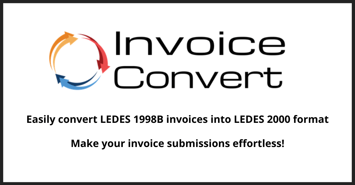 Ledes Format Converter Converts LEDES 1998B to LEDES 2000 Format